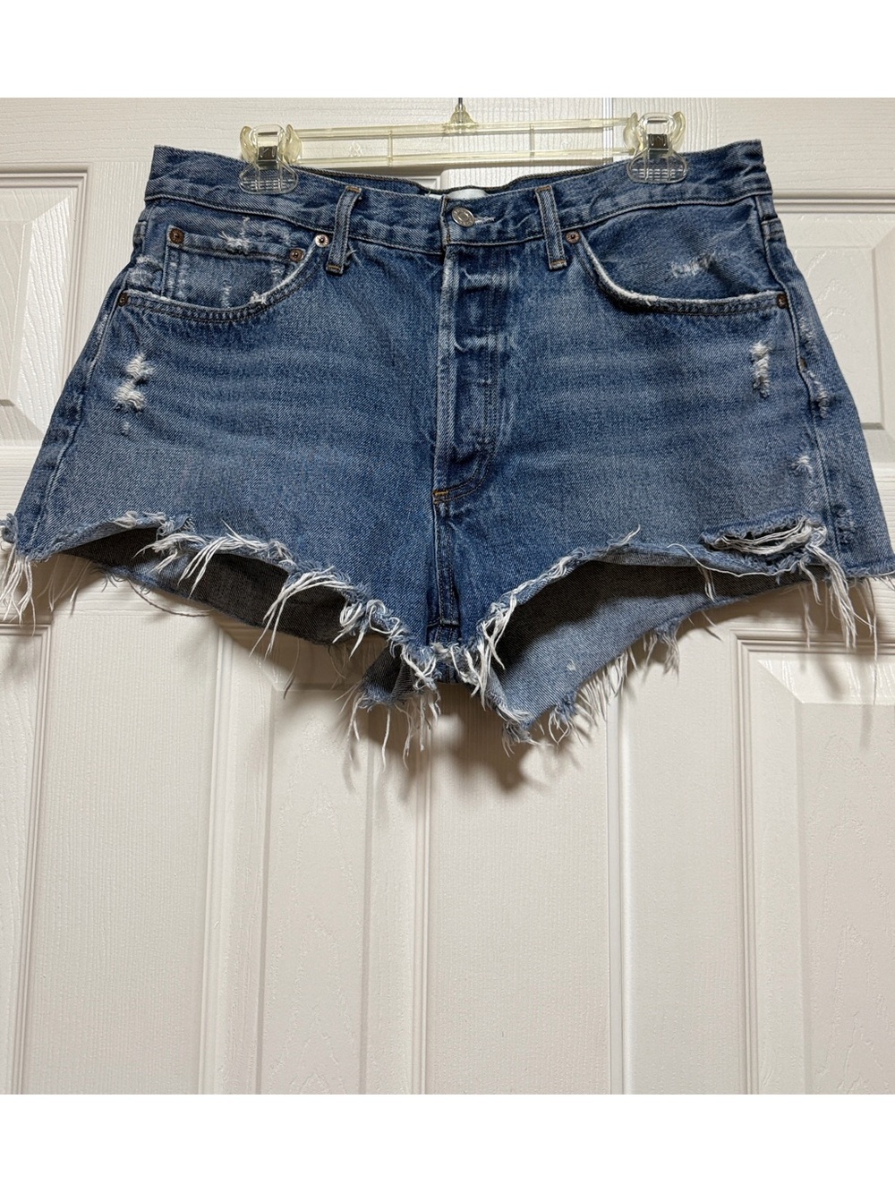 AGOLDE Parker Vintage High Rise Cut Off Shorts - Size 30